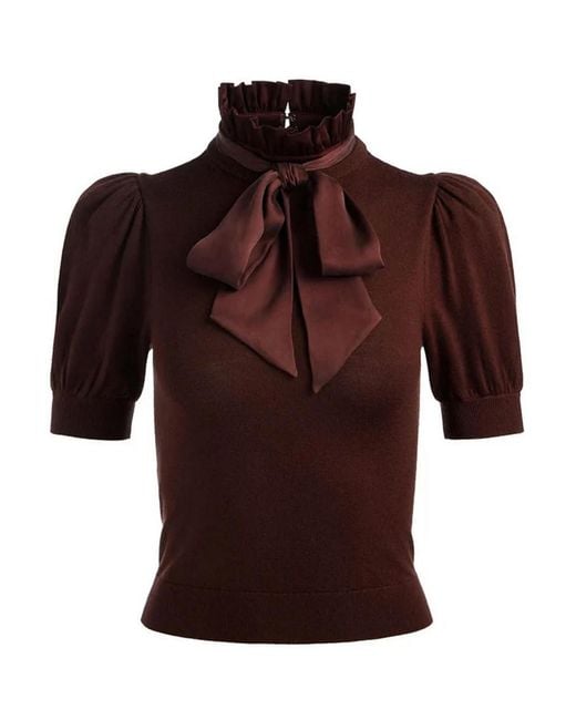 Alice + Olivia Brown Chase Sweater