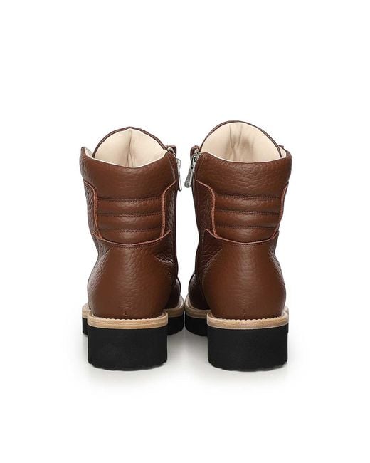 Eleventy Brown Leather Boots for men