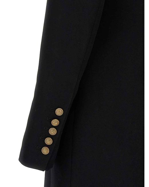 Balmain Black Gold Button Dress