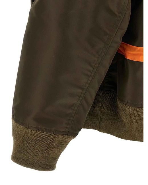 Sacai Gray Twill Nylon Blouson for men