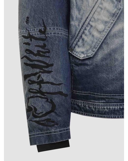 Off-White c/o Virgil Abloh Blue Off Cherry Fleece Jacket for men