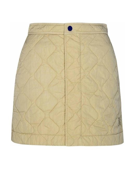 Burberry Natural Burberry Nylon Mini Skirt