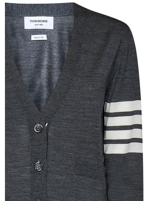 Thom Browne Black Dark Wool Cardigan