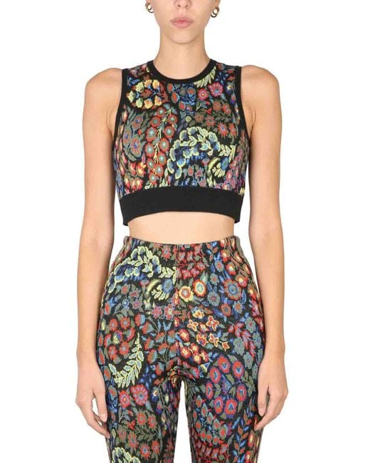 Etro Black Jacquard Wool Blend Top And Leggings