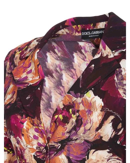 Dolce & Gabbana Red Peony Print Jacket