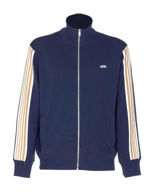 Autry Blue Jacket Zip Closure for men