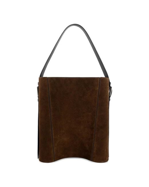 Coperni Brown Suede Ergonomic Tote