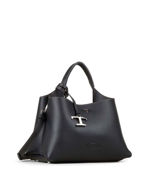 Tod's Black T Timeless Micro Leather Handbag