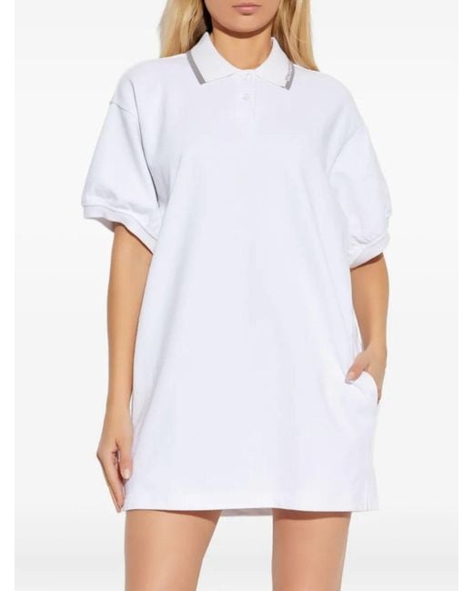 Alexander Wang White Polo-Style Dress With Finished Collar