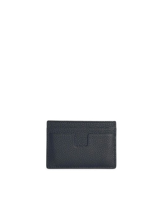 Tom Ford Blue Leather Cardholder for men