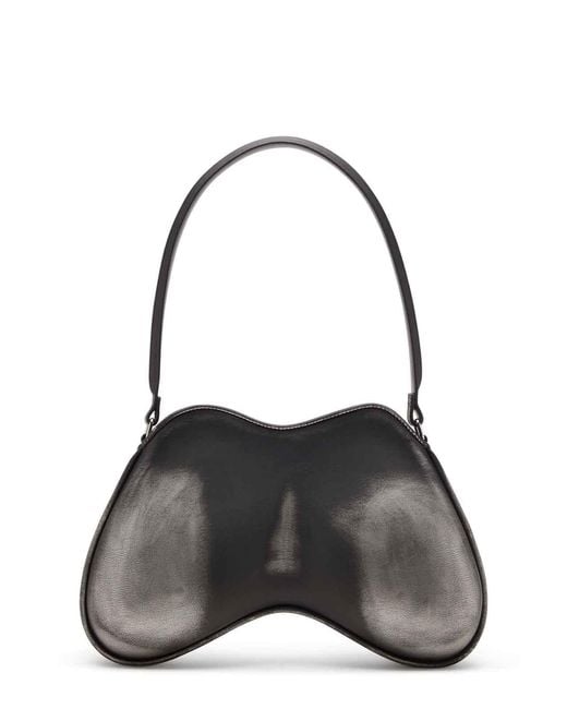 DIESEL Gray Double-D Shoulder Bag