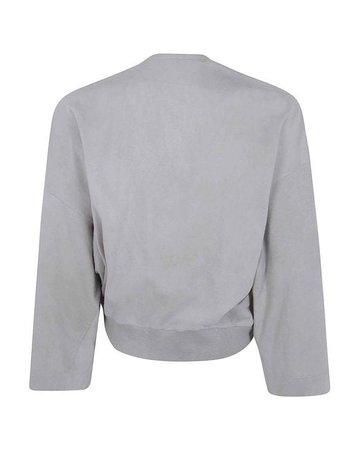 Ziggy Chen Gray Collarless Jersey T-Shirt