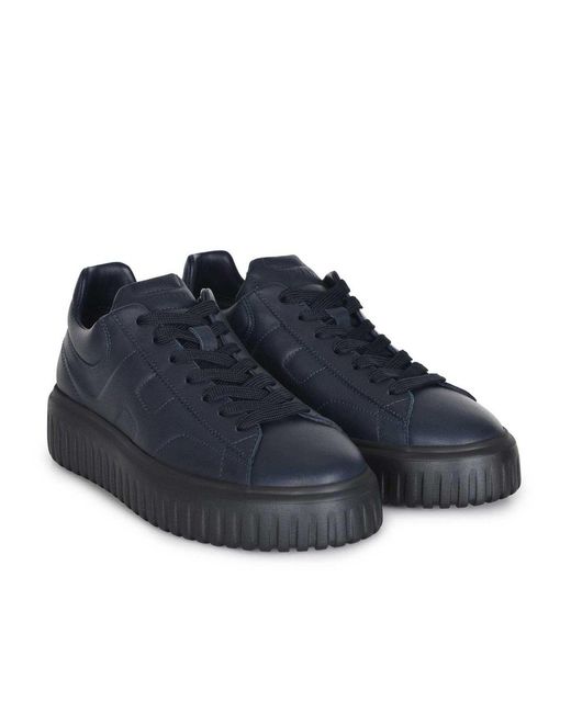 Hogan Blue Sneakers Made Of Leather for men