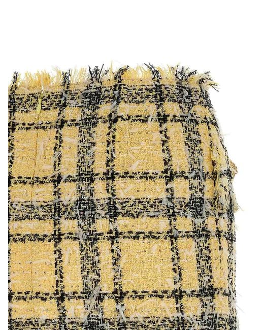 Balmain Metallic Lurex Tweed Skirt