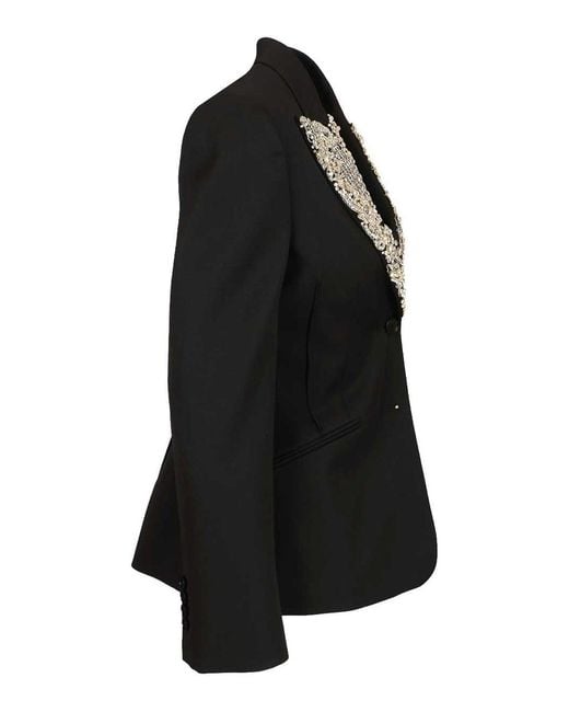 McQueen Black Single-Breasted Jacket
