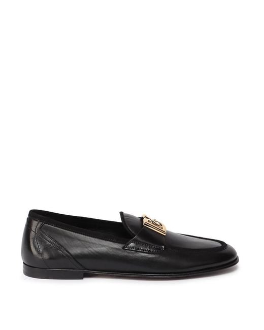Dolce & Gabbana Black Logo Detailed Slippers for men