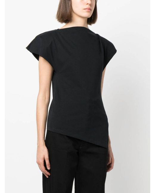 Isabel Marant Black Sebani Asymmetric T-Shirt