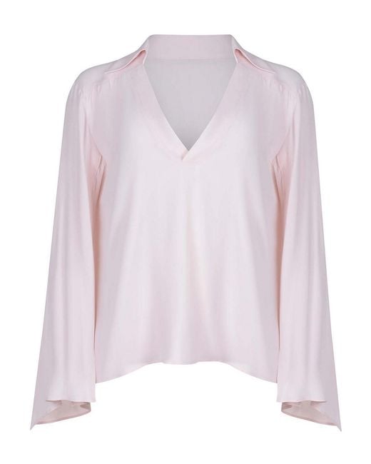 FEDERICA TOSI Pink Blouse Made Of Silk Blend