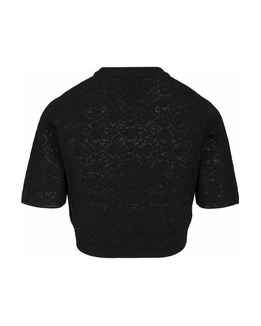 Givenchy Black Crop Sweater