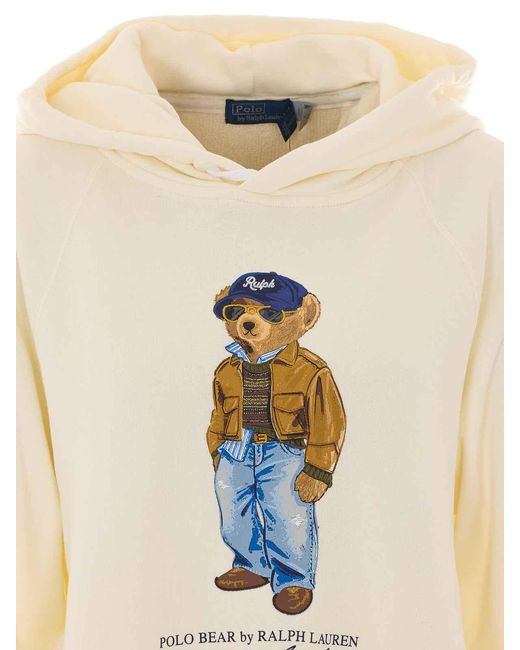 Polo Ralph Lauren White Polo Bear Hoodie