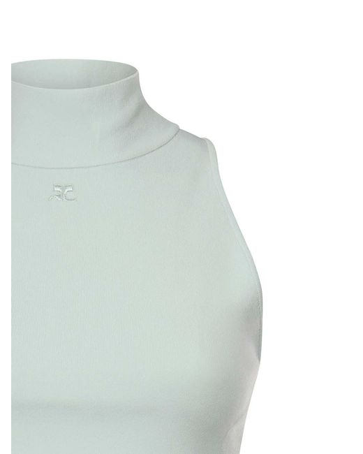 Courreges Green Heritage Knit Top