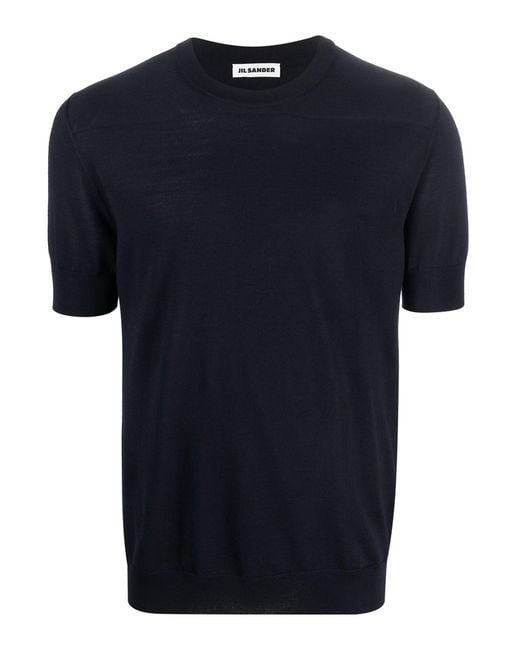 Jil Sander Blue Wool T-Shirt for men