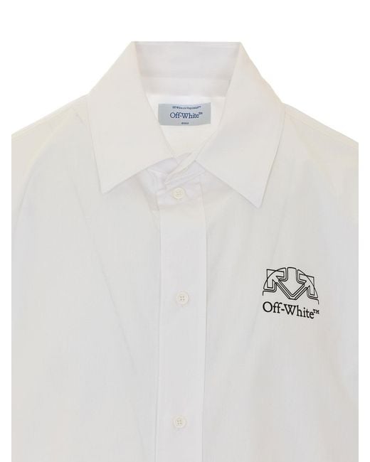 Off-White c/o Virgil Abloh White Offline Half Arrow Bowling Shirt for men
