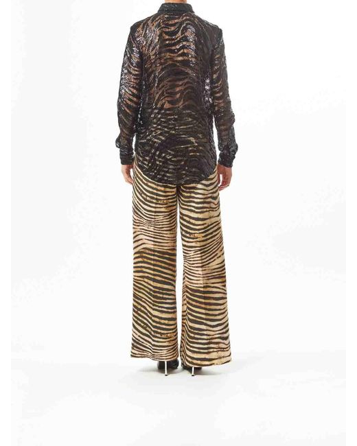 Just Cavalli Black Lace Tiger Shirt