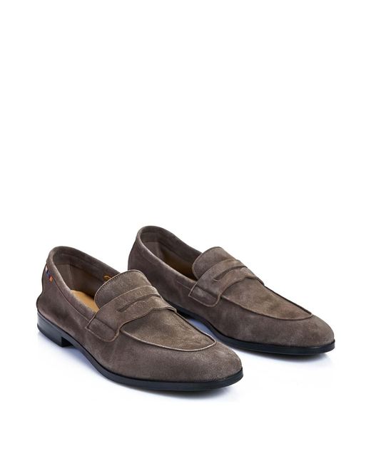 Paul Smith Brown Murano Suede Moccasin for men