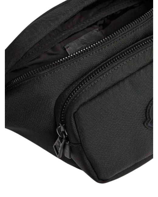 Moncler Black Durance Bum Bag for men