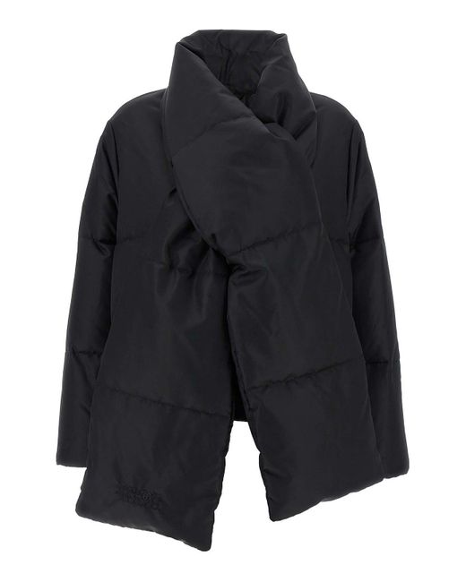 MM6 by Maison Martin Margiela Blue Scarf Down Jacket