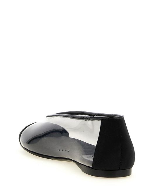 Moschino Black Pvc Ballet Flats
