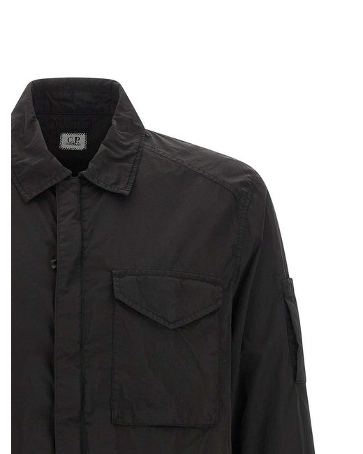 C P Company Black Overshirt Chrome-R for men