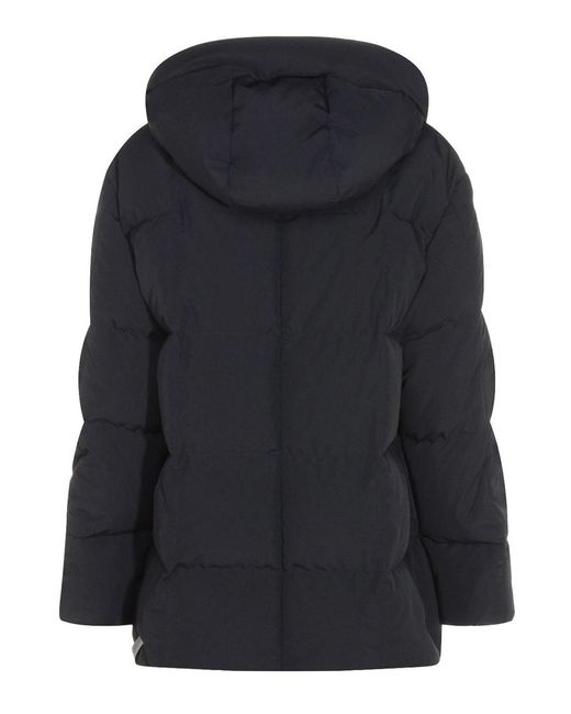 Jil Sander Black Hooded Down Jacket