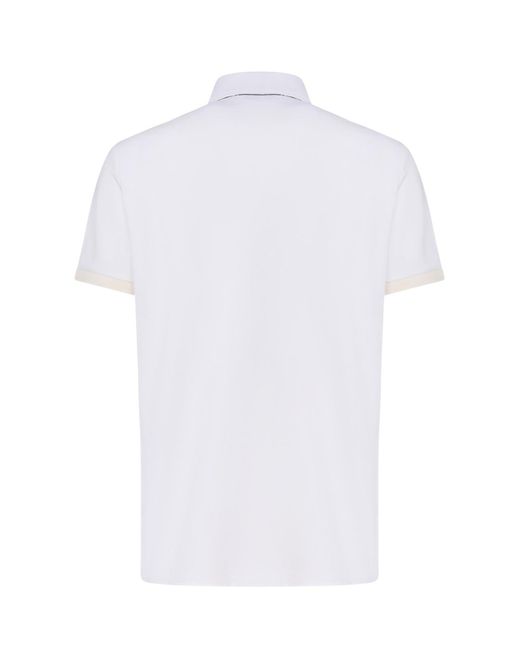 Etro White Polo Shirt With Embroidered Pegasus for men
