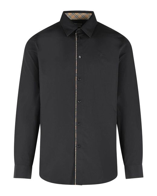 Burberry Black Sam' Cotton Shirt for men
