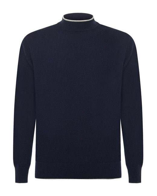 Eleventy Blue Cashmere Sweater for men