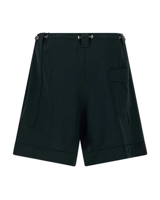 Kiko Kostadinov Black Virgin Wool Bermuda Shorts for men