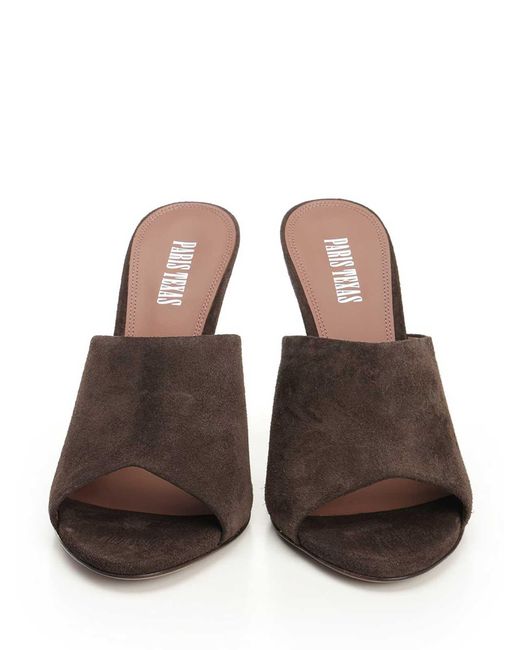 Paris Texas Brown Mules