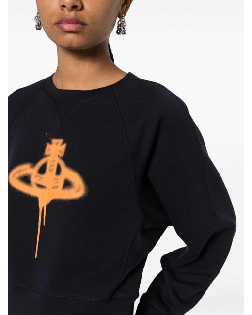 Vivienne Westwood Black Logo Cotton Sweatshirt