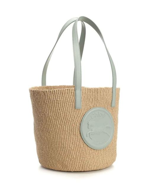 Chloé White Horse Medal Basket Bag