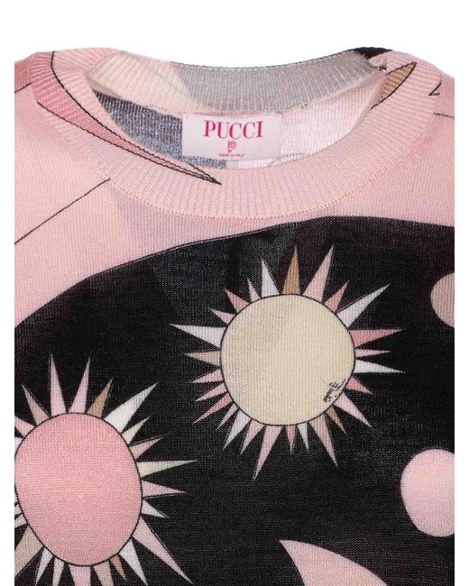 Emilio Pucci Pink Star Print T-Shirt