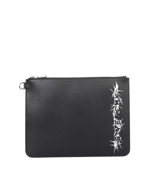 Givenchy Black Leather Pouch for men
