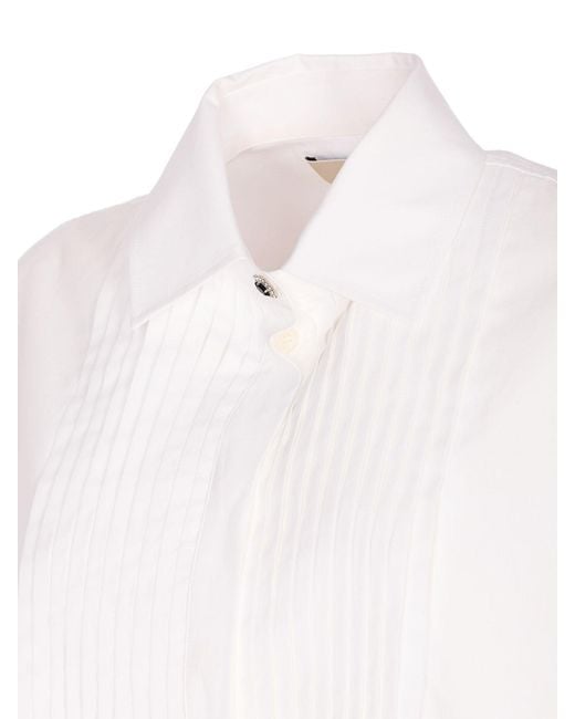 Golden Goose Deluxe Brand White Over Shirt With Frontal Buttons
