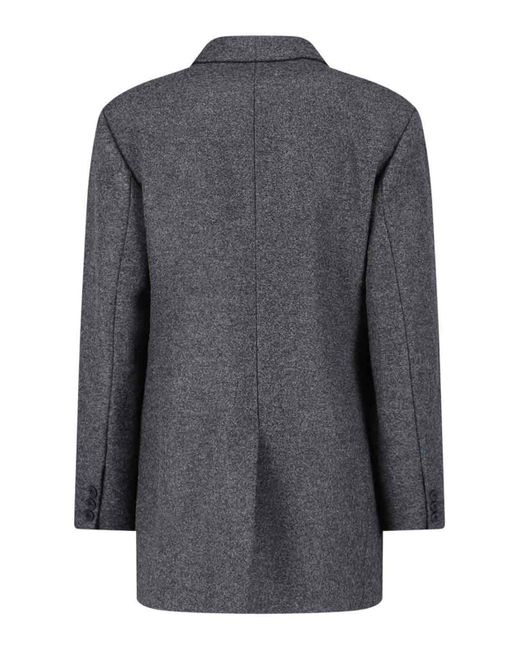 Isabel Marant Gray Double -Breasted Coat