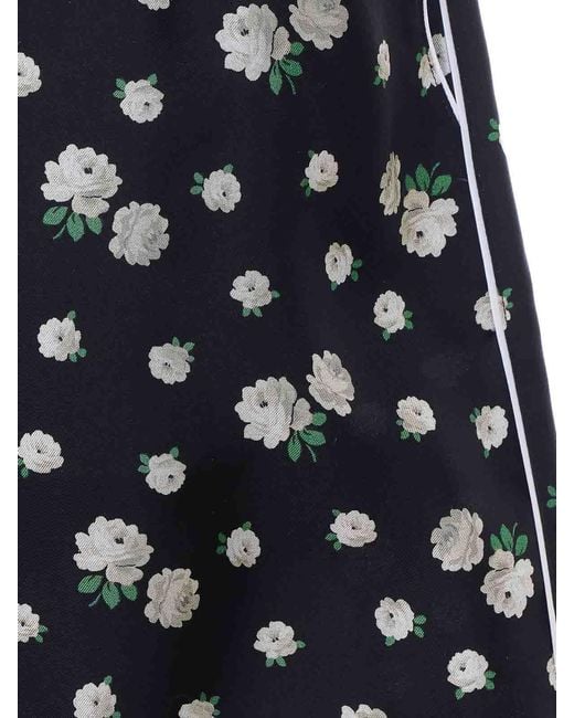 Dolce & Gabbana Black Roses And Lilies Of The Valley-Print Shorts