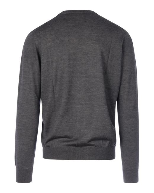 Nome Gray Wool Cardigan for men