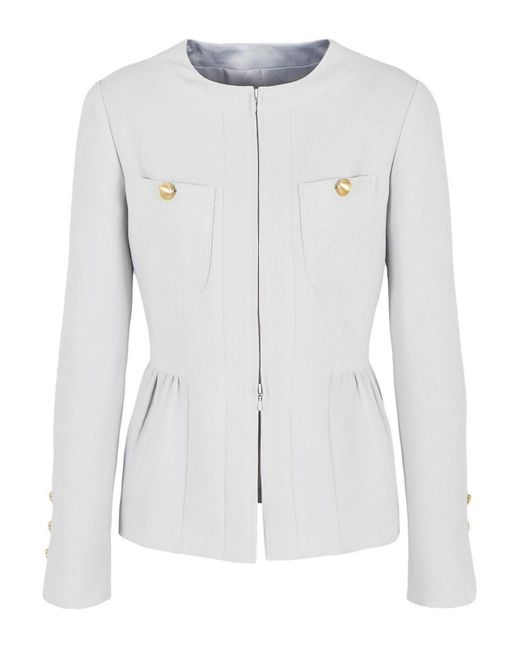 Emporio Armani White Tech Fabric Jacket