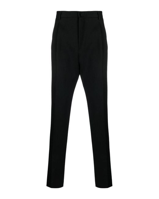 Lanvin Black Straight-Leg Tailored Trousers for men