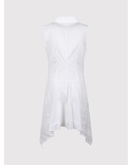 Helmut Lang White Bustier Shirt Dress